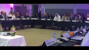 Dr. Hamad Al Ibrahim, Executive VP of Qatar Foundation Research and Development, Addresses Members - Source: von Hackwitz, Kim. Dr. Hamad Al Ibrahim, Executive VP of Qatar Foundation Research and Development, Addresses Members. Digital Image. Erica Key LinkedIn Page, 2016